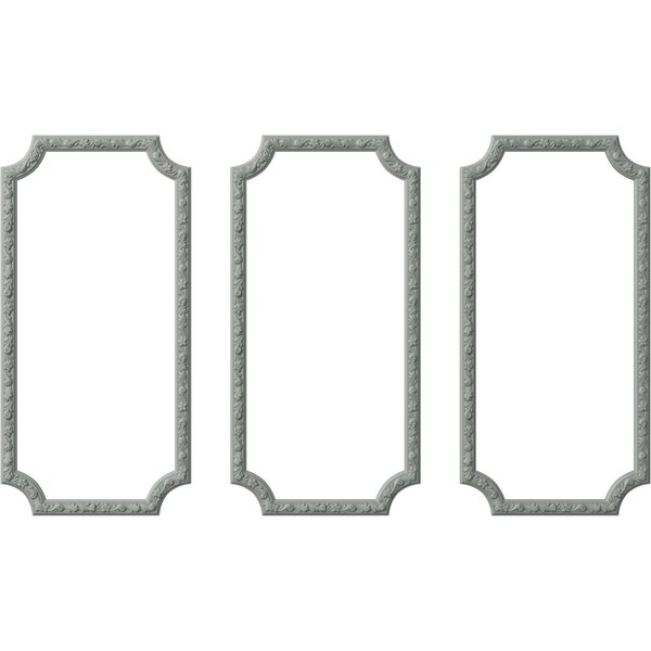 Ekena Millwork 24-in. W x 48-in. H Sussex Floral Panel Moulding Kit Triple Panel PMLKSU24X48C - main